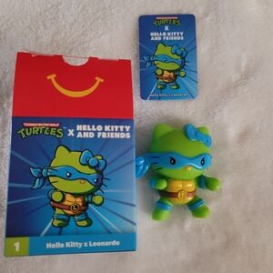 2025 McDonalds TMNT Hello Kitty HAPPY MEAL TOY #1 Hello Kitty x‎ Leonardo NEW